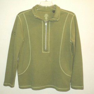 Tommy Bahama Men's Fleece Size L Olive Half Zipped